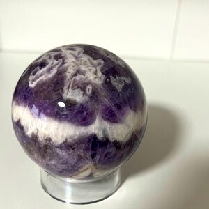 Chevron or Dream Amethyst Sphere